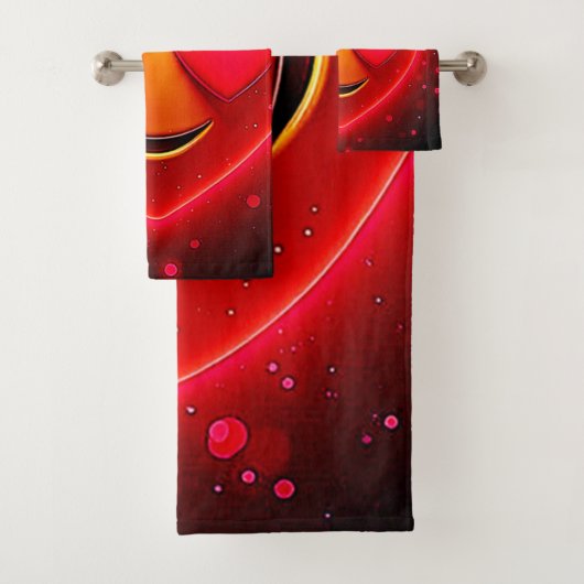 Glowing Heart Eyes Emotion Bad Handdoek (Insitu)