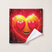 Glowing Heart Eyes Emotion Bad Handdoek (Wasdoekje)