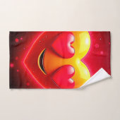 Glowing Heart Eyes Emotion Bad Handdoek (Handdoek)