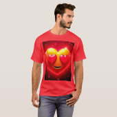 Glowing Heart Eyes Emotion T-shirt (Voorkant volledig)