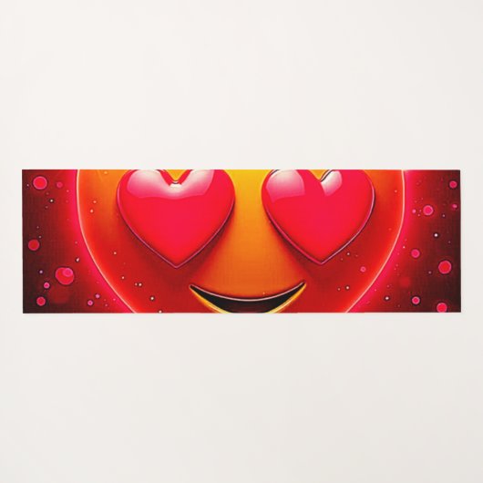 Glowing Heart Eyes Emotion Yogamat (Achterkant (horizontaal))
