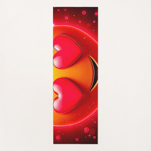 Glowing Heart Eyes Emotion Yogamat (Voorkant)
