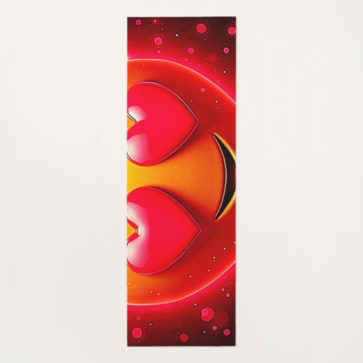 Glowing Heart Eyes Emotion Yogamat (Achterkant)