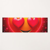 Glowing Heart Eyes Emotion Yogamat (Voorkant (horizontaal))