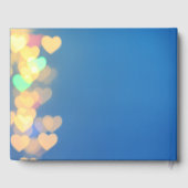 Glowing Hearts Blue & Yellow  Gastenboek (Achterkant)