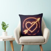 glowing image of a heart with cupid's arrow kussen (Stoel)