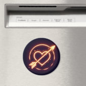 glowing image of a heart with cupid's arrow magneet (Insitu (Vaatwasser))