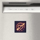 glowing image of a heart with cupid's arrow magneet (Insitu (Vaatwasser))
