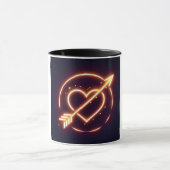 glowing image of a heart with cupid's arrow mok (Midden)