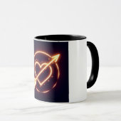 glowing image of a heart with cupid's arrow mok (Voorkant rechts)