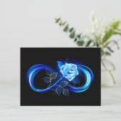Glowing infinity with blue rose aankondiging (Staand voorkant)