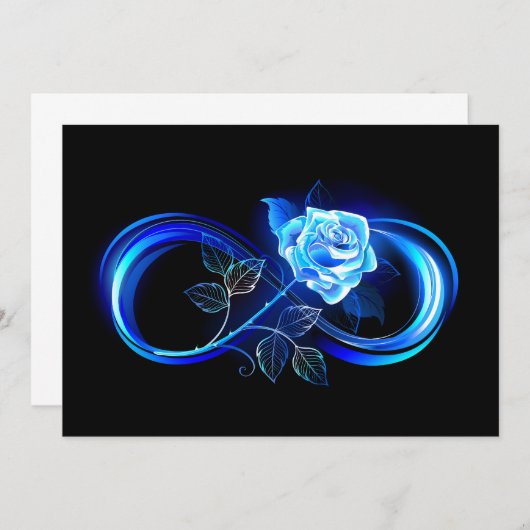 Glowing infinity with blue rose aankondiging (Voorkant / Achterkant)