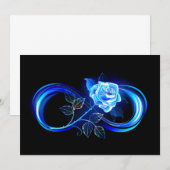 Glowing infinity with blue rose advieskaart (Voorkant / Achterkant)