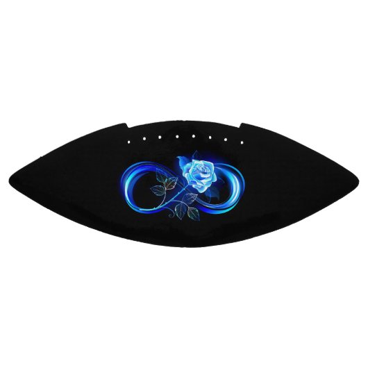 Glowing infinity with blue rose american football (Paneel)