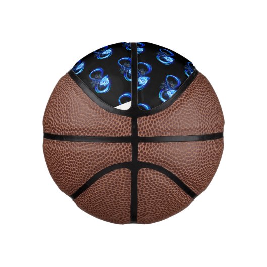 Glowing infinity with blue rose basketbal (Rechts)