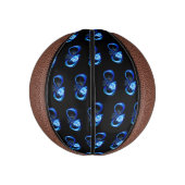 Glowing infinity with blue rose basketbal (Verticaal)