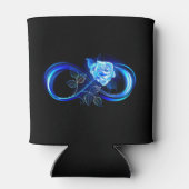 Glowing infinity with blue rose blikjeskoeler (Achterkant)