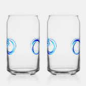 Glowing infinity with blue rose blikvorm glas (Links)