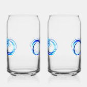 Glowing infinity with blue rose blikvorm glas (Rechts)