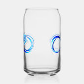 Glowing infinity with blue rose blikvorm glas (Rechts)