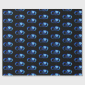 Glowing infinity with blue rose cadeaupapier (Vlak)