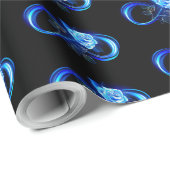 Glowing infinity with blue rose cadeaupapier (Rol Hoek)