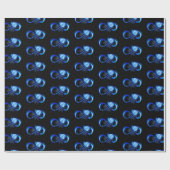 Glowing infinity with blue rose cadeaupapier (Vlak)