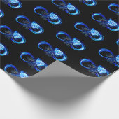 Glowing infinity with blue rose cadeaupapier (Hoek)