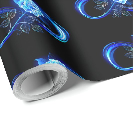 Glowing infinity with blue rose cadeaupapier (Rol Hoek)