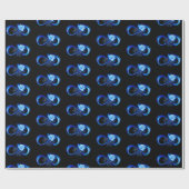 Glowing infinity with blue rose cadeaupapier (Vlak)