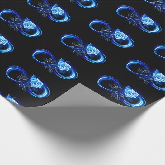 Glowing infinity with blue rose cadeaupapier (Hoek)