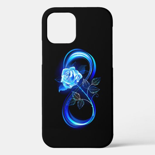 Glowing infinity with blue rose Case-Mate iPhone case (Achterkant)