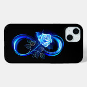 Glowing infinity with blue rose Case-Mate iPhone case (Achterkant (horizontaal))
