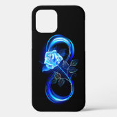 Glowing infinity with blue rose Case-Mate iPhone case (Achterkant)