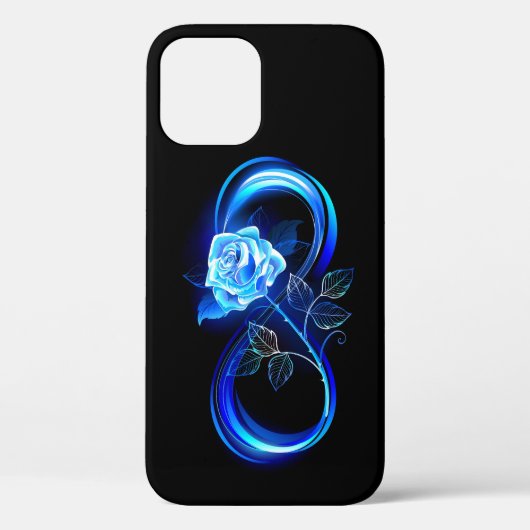 Glowing infinity with blue rose Case-Mate iPhone case (Achterkant)