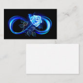 Glowing infinity with blue rose contactkaartje (Voorkant / Achterkant)