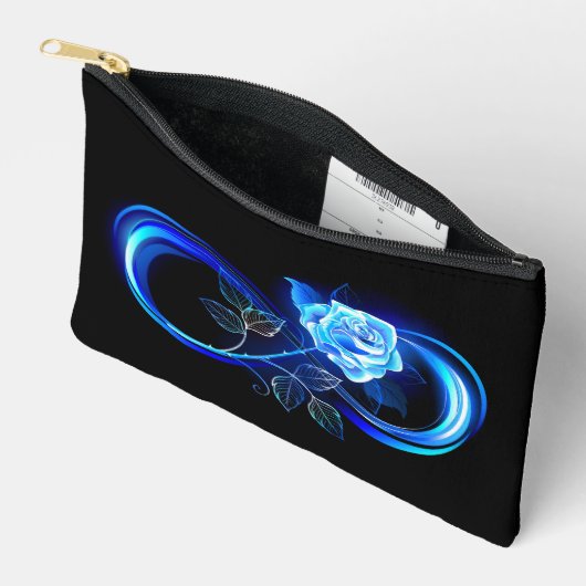 Glowing infinity with blue rose etui (Open)