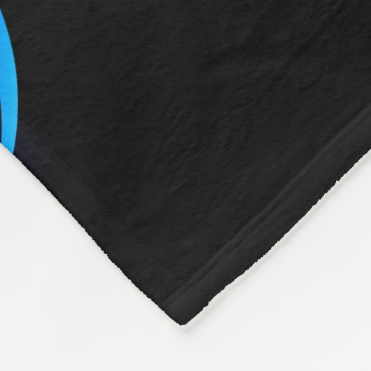 Glowing infinity with blue rose fleece deken (Hoek)