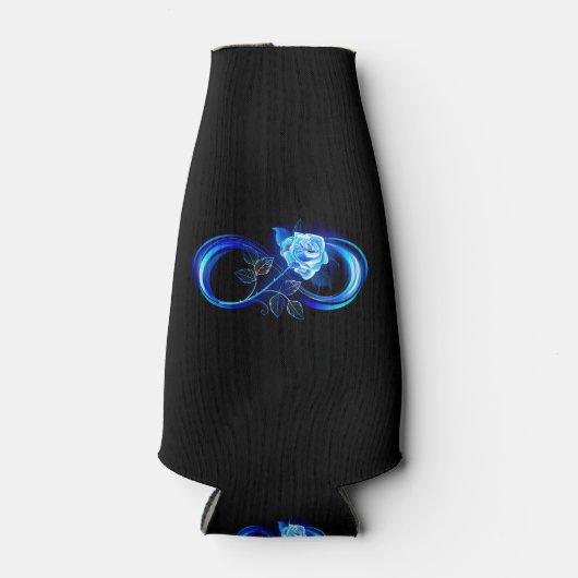 Glowing infinity with blue rose flesjeskoeler (Voorkant)