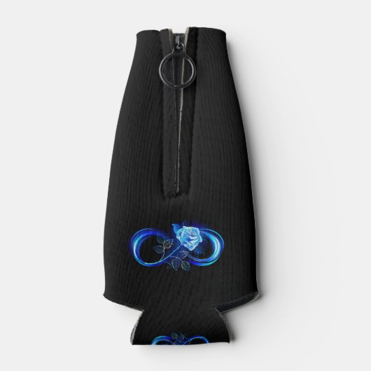 Glowing infinity with blue rose flesjeskoeler (Achterkant)