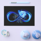 Glowing infinity with blue rose flyer (Enkel)