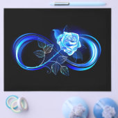 Glowing infinity with blue rose flyer (Enkel)