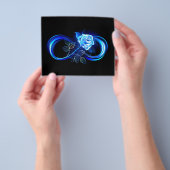 Glowing infinity with blue rose flyer (Hand)