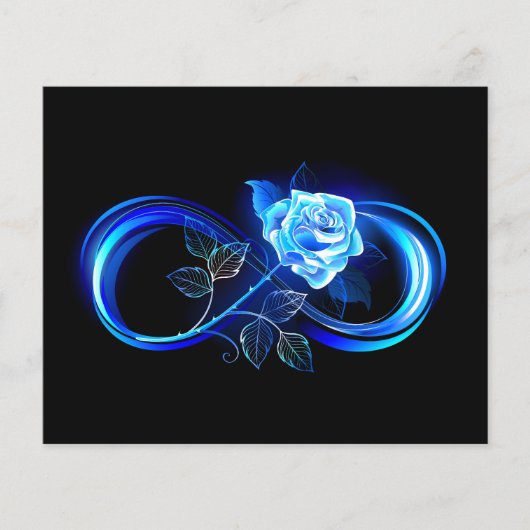 Glowing infinity with blue rose flyer (Voorkant)