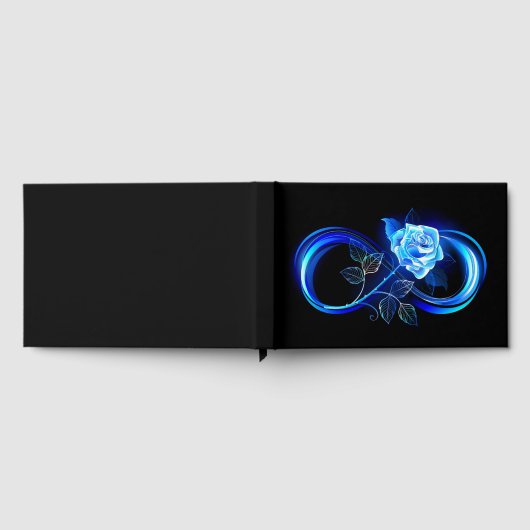 Glowing infinity with blue rose gastenboek (Volledig)