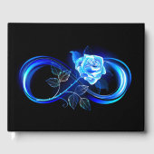 Glowing infinity with blue rose gastenboek (Voorkant)