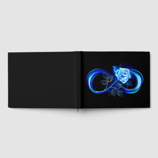 Glowing infinity with blue rose gastenboek (Volledig)