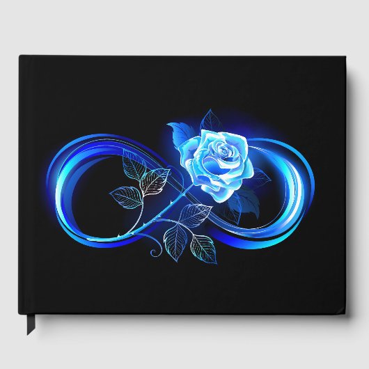 Glowing infinity with blue rose gastenboek (Voorkant)