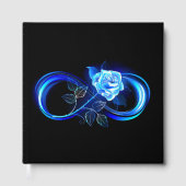Glowing infinity with blue rose gastenboek (Voorkant)