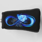 Glowing infinity with blue rose golfheadcover (Voorkant)